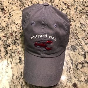 Vineyard Vines Blue Lobster Print Baseball Cap